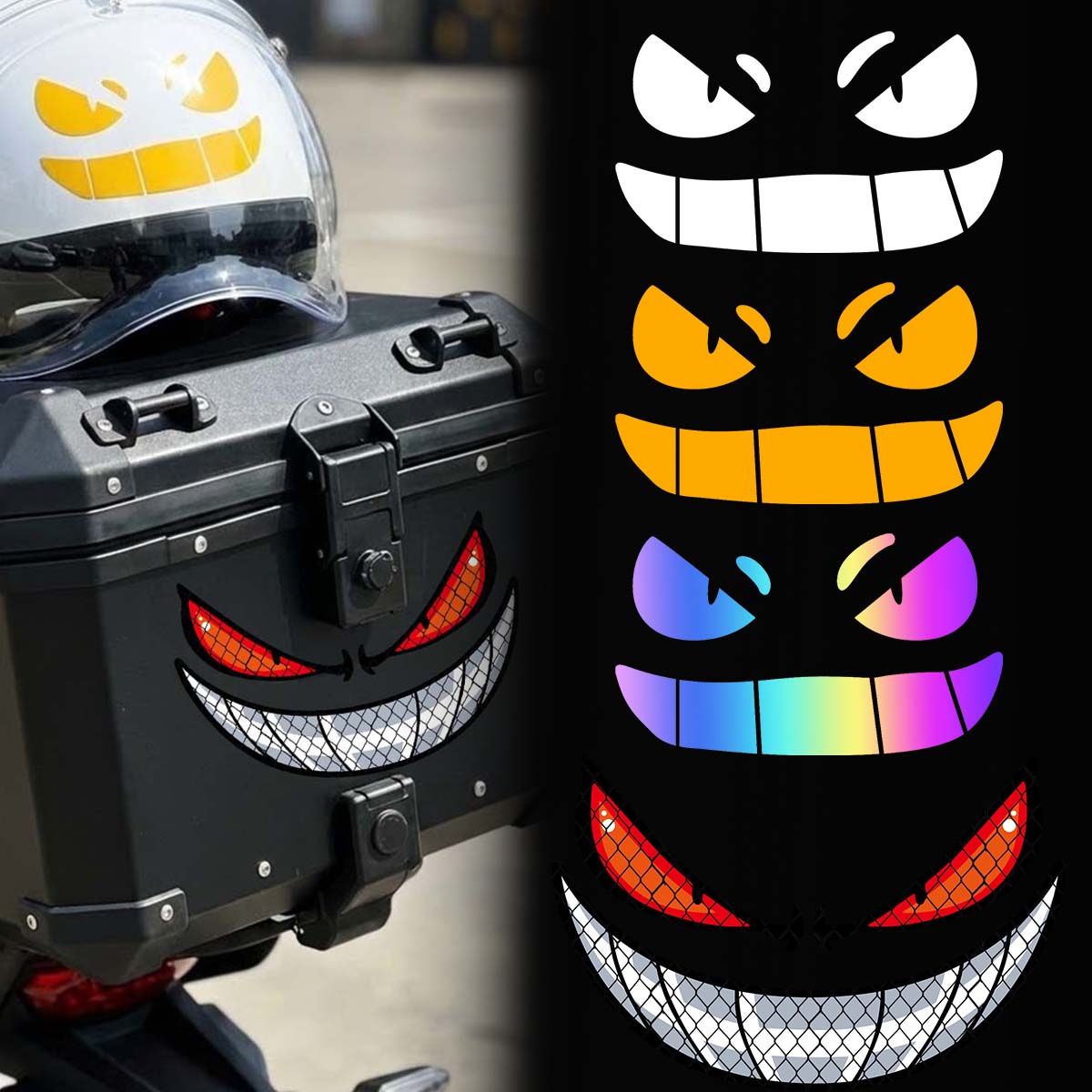 Scooter Helmet Set - JDM Demon Eyes Gengar светоотражающие наклейки