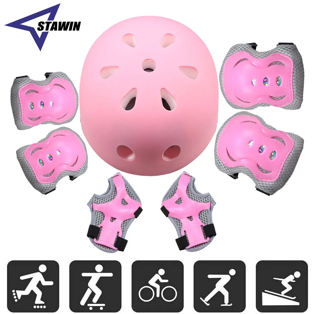 Scooter Helmet Set - 7 шт./компл. детский велосипедный шлем, наколенники