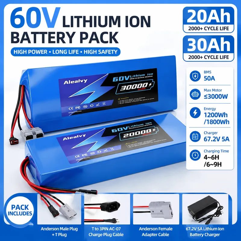 Литиевая батарея 60В 20Ач 30Ач – обзор и цена 60V 30Ah 21700 Battery Pack